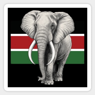 Elephant Flag of Kenya Magnet